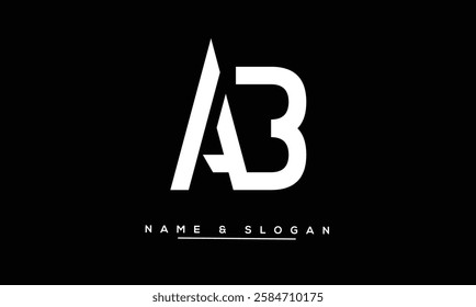 AB, BA Abstract Letters Logo Monogram