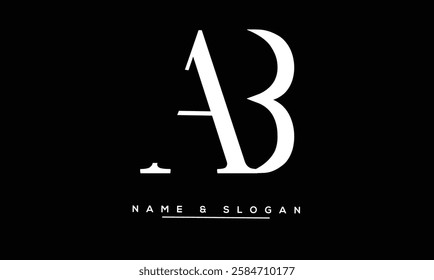 AB, BA Abstract Letters Logo Monogram