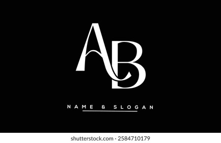 AB, BA Abstract Letters Logo Monogram