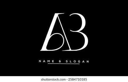 AB, BA Abstract Letters Logo Monogram