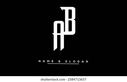 AB, BA Abstract Letters Logo Monogram