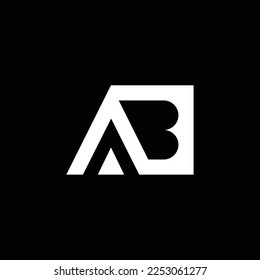 AB o BA abstract sobresaliente negocio profesional impresionante marca artística empresa de diferentes colores ilustración logo
