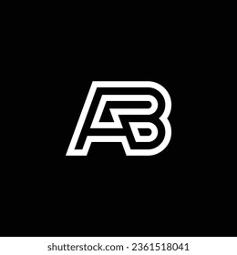 AB or BA abstract outstanding professional business awesome artistic branding company different colors illustration logo