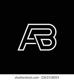 AB or BA abstract outstanding professional business awesome artistic branding company different colors illustration logo