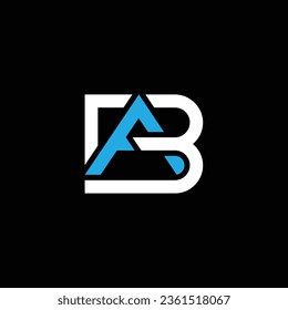 AB or BA abstract outstanding professional business awesome artistic branding company different colors illustration logo