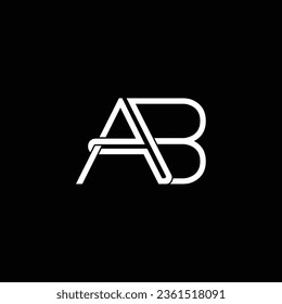 AB or BA abstract outstanding professional business awesome artistic branding company different colors illustration logo