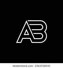 AB or BA abstract outstanding professional business awesome artistic branding company different colors illustration logo