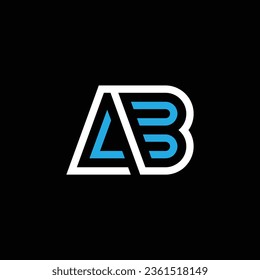 AB or BA abstract outstanding professional business awesome artistic branding company different colors illustration logo