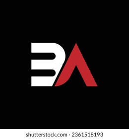 AB or BA abstract outstanding professional business awesome artistic branding company different colors illustration logo