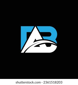 AB or BA abstract outstanding professional business awesome artistic branding company different colors illustration logo