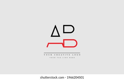 AB BA abstract vector logo monogram template