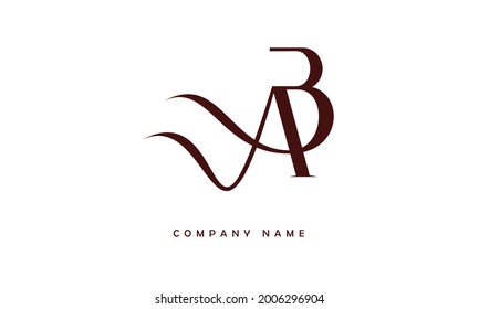 Monogramm für die Buchstaben AB, BA Alphabets