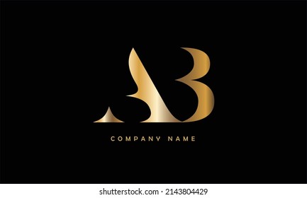 logotipo de letras AB, BA Alphabets Monograma