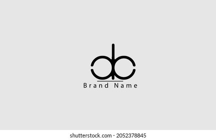 ab ba a b abstract vector logo monogram template