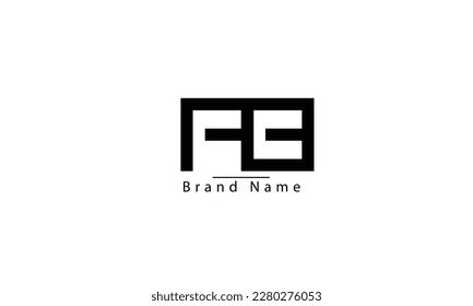 AB BA A B abstract vector logo monogram template