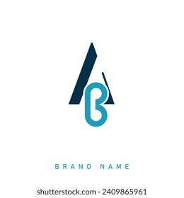 AB, BA, A and B Alphabet letters Initials Monogram logo.