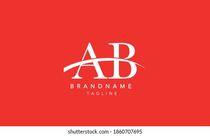 AB BA A and B Initial Letter Logo Design Template Vector Illustration