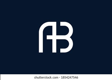 AB BA A B logo design concept with background. Initial based creative minimal monogram icon letter. Modern luxury alphabet vector design
