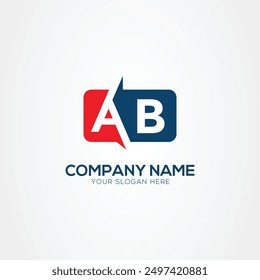 AB or BA Creative Modern Letters Logo Design Element