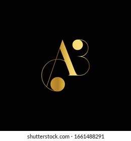 AB or BA Letter Initial Logo Design Template Vector Illustration.