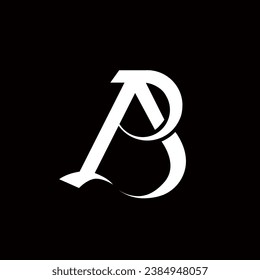 AB or BA letter logo