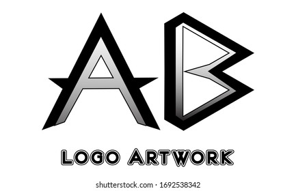 AB or BA letter logo. Creative and modern initial AB or BA initial based letter icon logo.