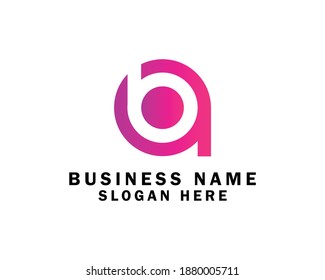 AB BA LETTER LOGO DESIGN VECTOR TEMPLATE