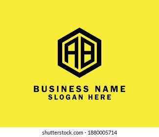 AB BA LETTER LOGO DESIGN VECTOR TEMPLATE
