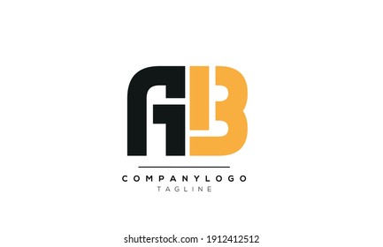 Vector de plantilla de diseño de logotipo de letra ab ba
