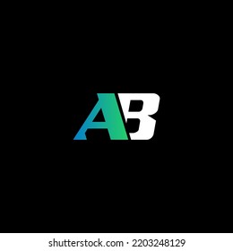 AB, BA Elementos de plantilla de diseño de iconos de logotipo