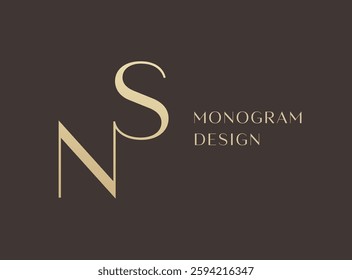 AB or BA letter logo icon design. Classic style luxury initials monogram.