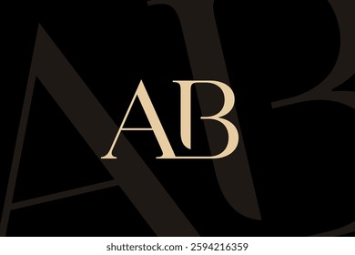 AB or BA letter logo icon design. Classic style luxury initials monogram.