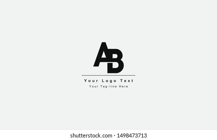 Logo de la carta AB o BA. Atractivo y atractivo logotipo inicial inicial AB BA A B inicial