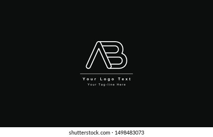 AB or BA letter logo. Unique attractive creative modern initial AB BA A B initial based letter icon logo