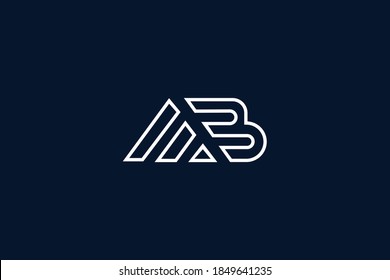 AB BA logo design concept with background. Initial based creative minimal monogram icon letter. Modern luxury alphabet vector design