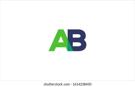 AB or BA logo design icon in vector style