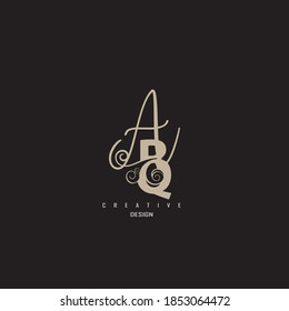 ab, ba logo en un color oro muy elegante