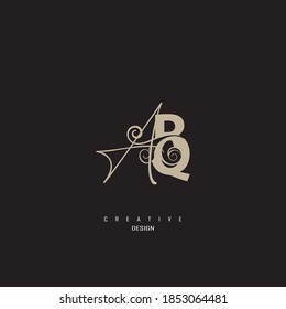 the ab, ba logo in a very elegant gold color