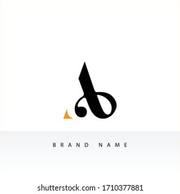 ab ba Lowercase Letter Initial Logo Design Template Vector Illustration