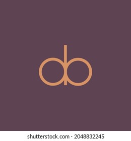 AB or BA minimal creative logo with negative space effect
