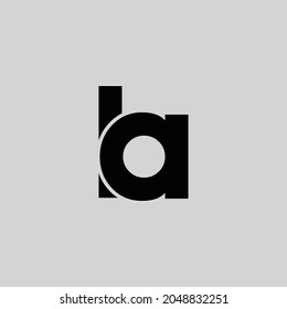 Minimales kreatives Logo von AB oder BA mit negativem Platzeffekt
