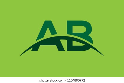 AB BA Uppercase Letter Initial Logo Design Template Vector Illustration