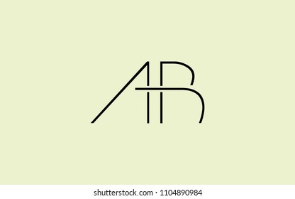 AB BA Uppercase Letter Initial Logo Design Template Vector Illustration