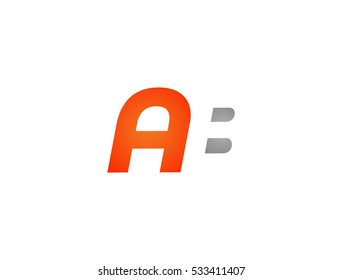 AB in beautiful style as a vector, logo, symbol, letters.