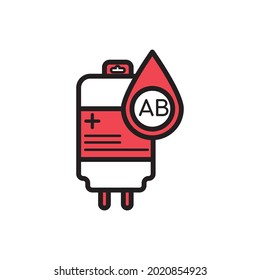 AB Blood Icon Vector Illustration