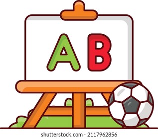 AB board Vector illustration isolated on a transparent background. vector line flat icons for concept or web graphics.