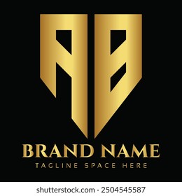 AB brand logo in gold gradient