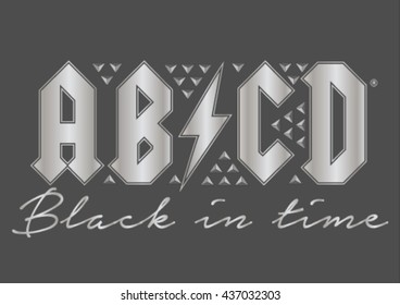 ab cd rock themed foil and stud embellishments graphic t shirs printing