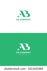 AB company logo template.