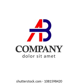AB Company Logo Vector Template Design Illustration